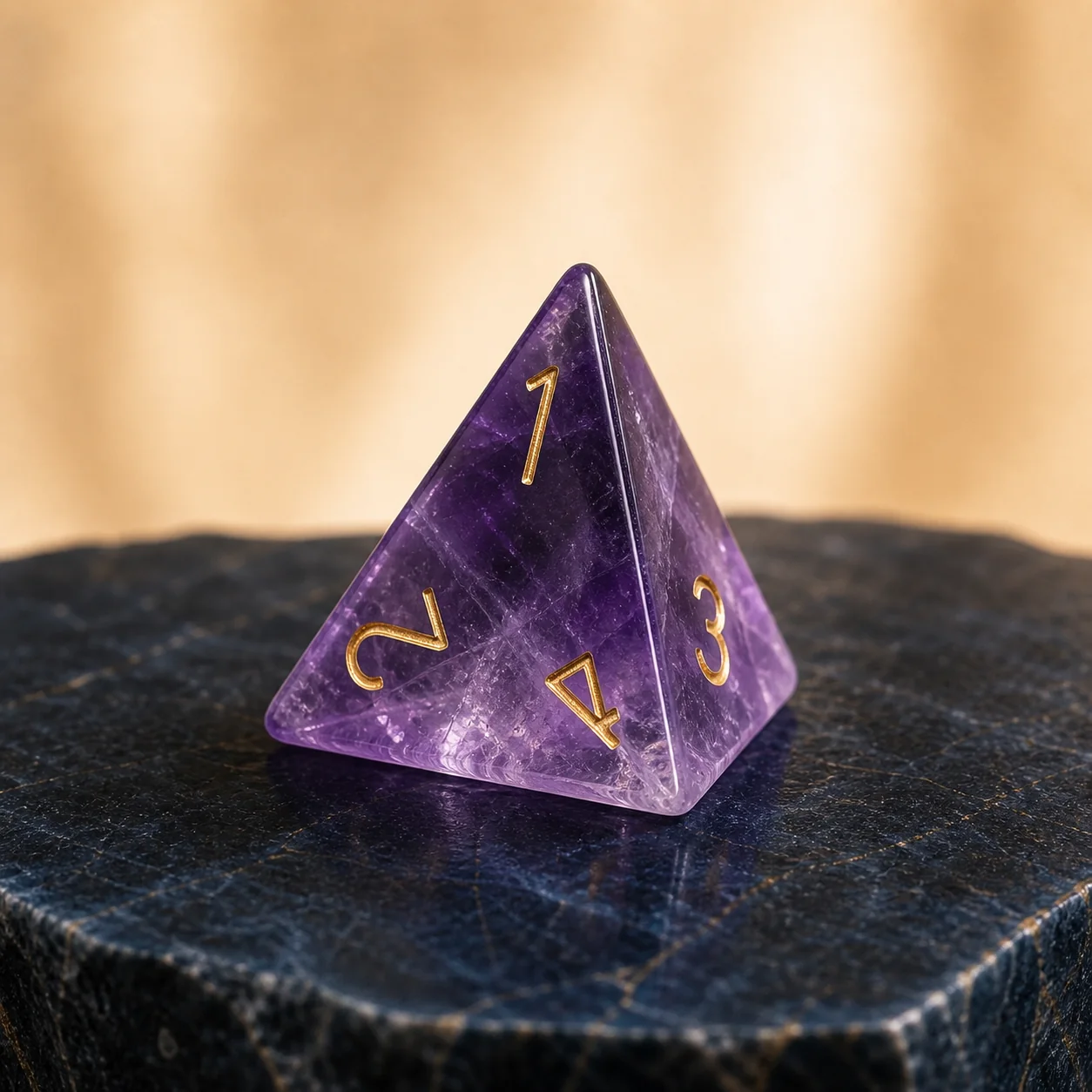 Amethyst D4 Tetrahedron