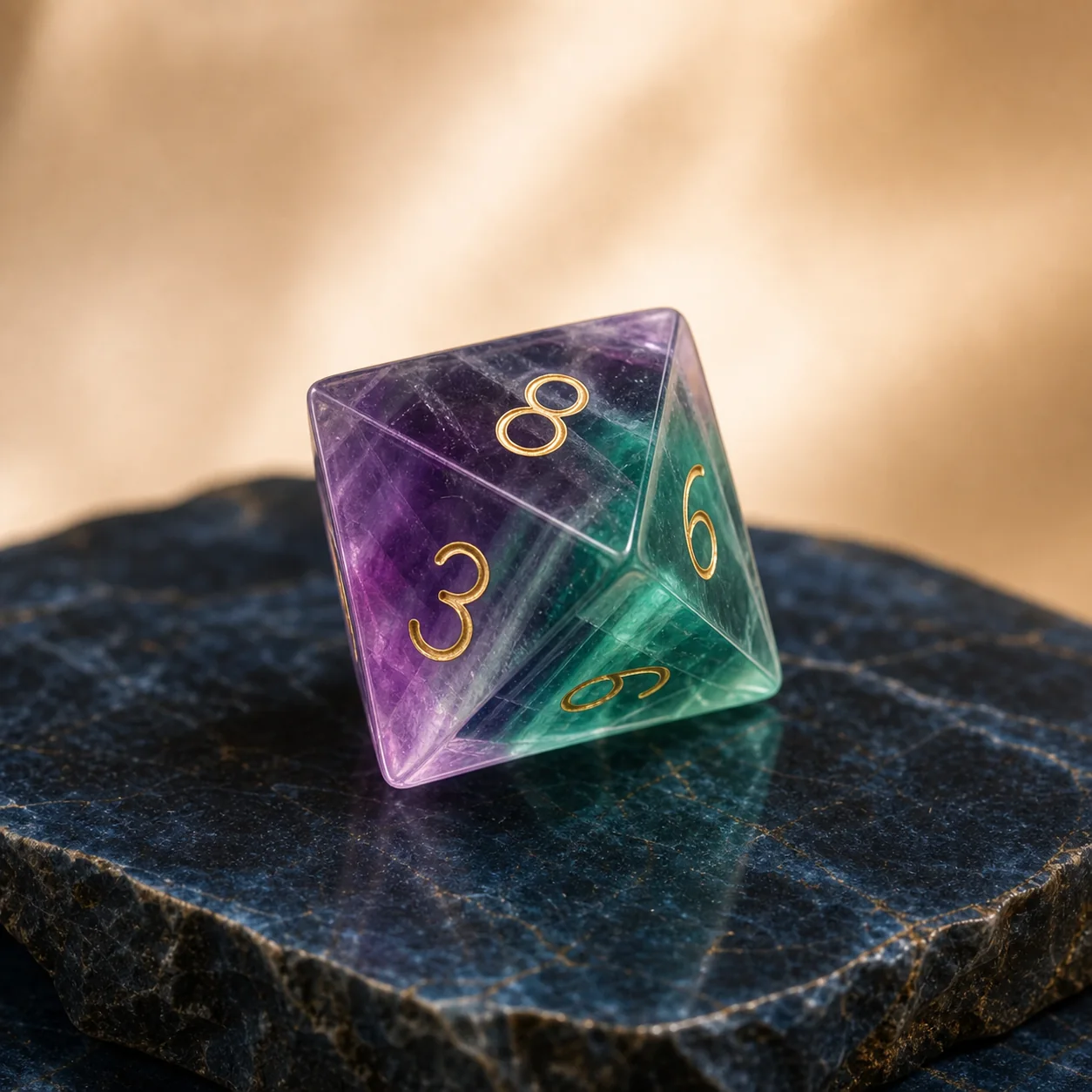Rainbow Fluorite D8 Octahedron